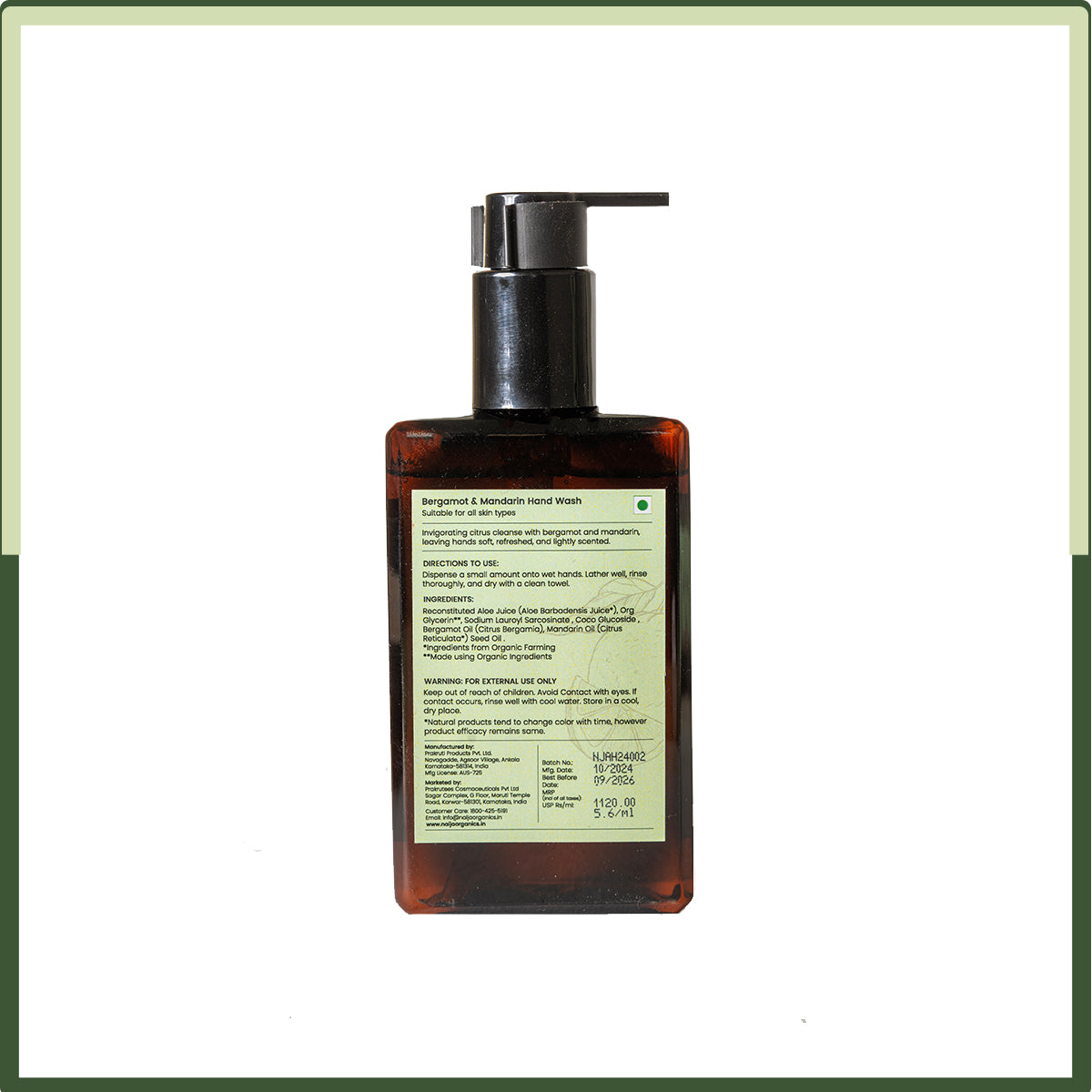 Naija Organics Bergamot & Mandarin Hand Cleanser