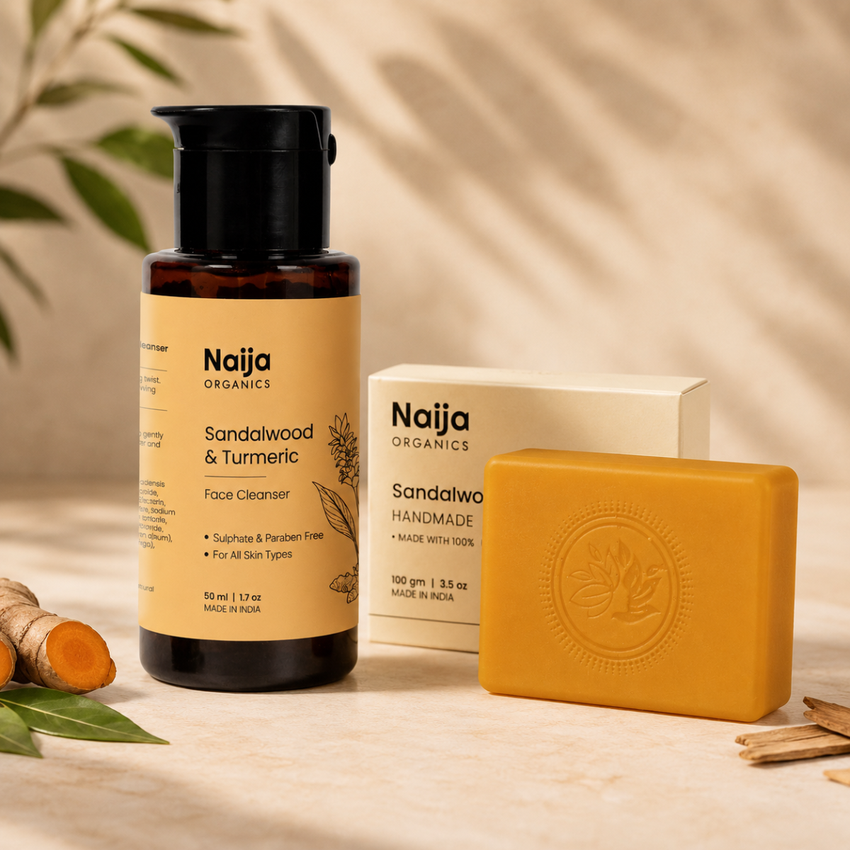 Naija Organics Face Cleanser with Sandalwood & Turmeric