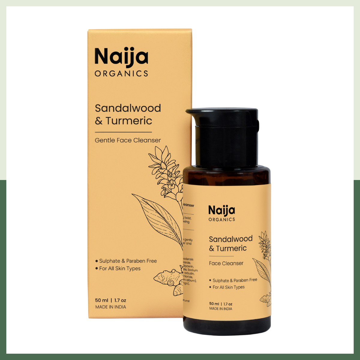 Naija Organics Face Cleanser with Sandalwood & Turmeric