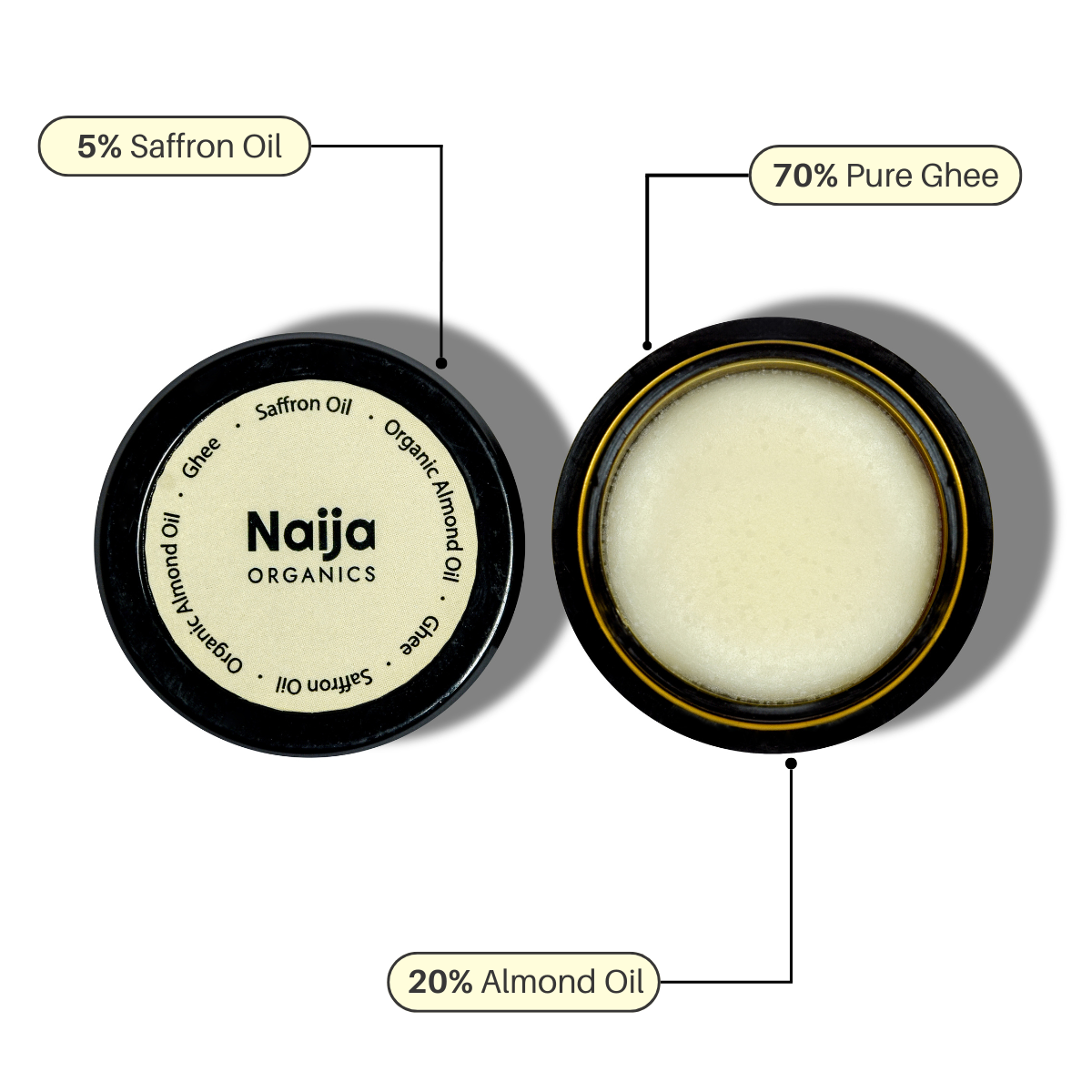 Naija Organics Lip Balm with Ghee & Saffron