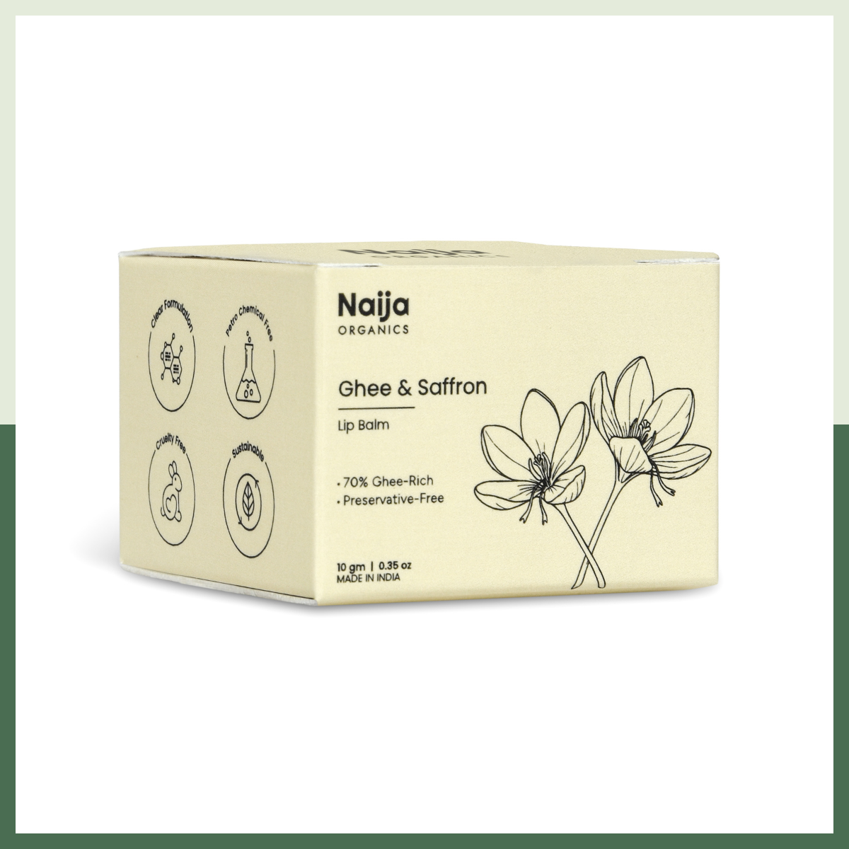 Naija Organics Lip Balm with Ghee & Saffron