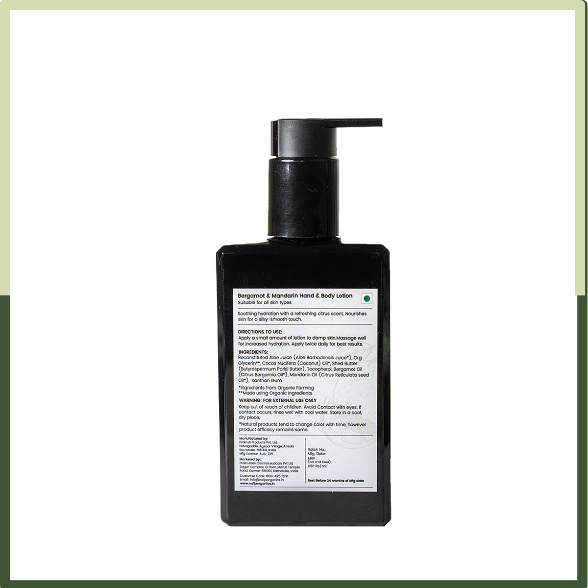 Naija Organics Bergamot and Mandarin  Hand & Body Lotion