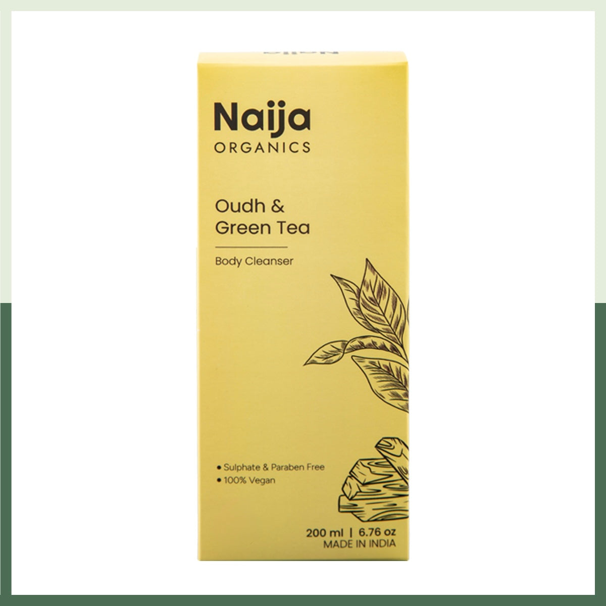 Naija Organics Body Cleanser with Oudh & Green Tea Extracts