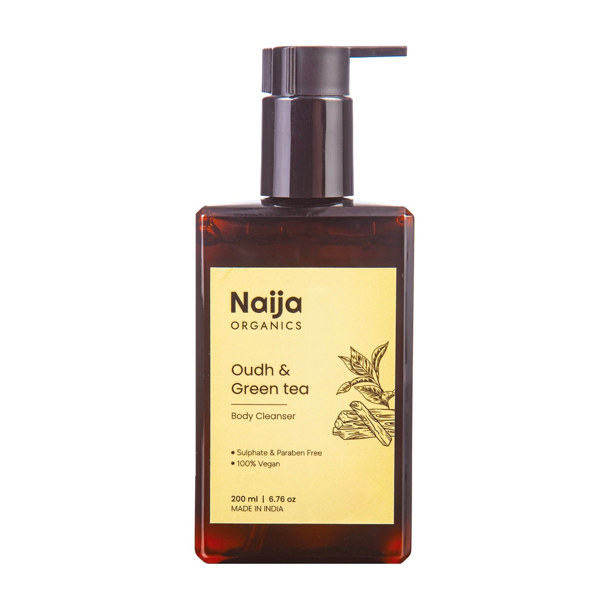 Naija Organics Body Cleanser with Oudh & Green Tea Extracts